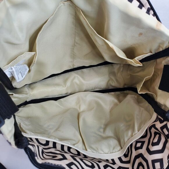 Jonathan Adler Cream Geometric Dash Skip Hop Baby Diaper Messenger bag - Picture 12 of 15